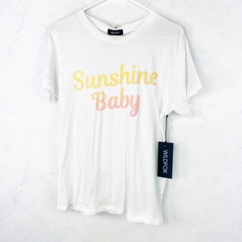 [Wildfox] Classic Comfy White Sunshine Baby Tee